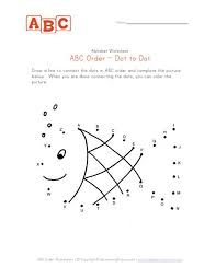 Abc Dot To Dot Fish Abc Order Worksheet Abc Order Dot Worksheets