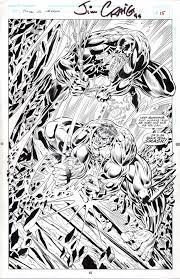 The Incredible Hulk vs Venom #1 pg 15 SPLASH, 1994 -- VENOM comes across  the HULK causing destruction!, in Paul P's HULK (Bagley, Churchill,  Deodato, Gary Frank, Keown, Land, McGuinness, Romita Jr.)