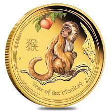 2016 1 Oz Proof Colorized Australian Gold Monkey Coin Year Of The Monkey Gold Coins Lunar Year