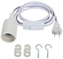 SinLoon Light Bulb Socket Set E27 Extension Hanging Lantern Pendant Light  Lamp Cord Cable ON/Off Switch 2-Prong US AC Power Plugs LED Wire for in ...