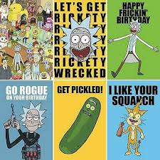 Rick And Morty Pickle Rick Greeting Card Happy Birthday Funny Ebay