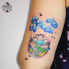 Mama Kids On The Air Balloon Tattoo Anne Ile Cocuklari Hava Balonunda Dovmesi Whatsapp 905539304089 Worldfamous Dovme Renkli Dovmeler Sanat