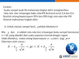 Misalnya, daftarnya mungkin terlihat seperti ini: Pendugaan Parameter Pendugaan Rata Rata Nilai Tengah Ppt Download