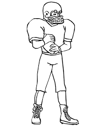 Only thing is the pages are a little thin so put a piece of paper under the page that is being coloured. Football Player Coloring Pages Coloring Home