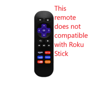 Your can reset your roku streaming stick (3600r) in the following way(s): Roku Replacement Remote Control 1 For Roku Streaming Boxes Only Not Roku Stick Or Tv Netflix Youtube Vudu No Pairing Required Walmart Com Walmart Com
