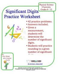 Significant Figures Practice Worksheet Practices Worksheets Chemistry Classroom Worksheets