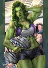 she-hulk (marvel) drawn by hibren | Danbooru