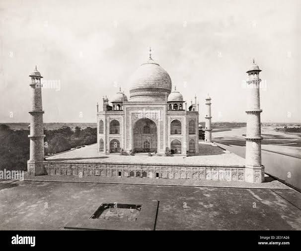 Vintage 19th century photograph: Taj Mahal, Agra, India, c.1870's Stock Photo - Alamy