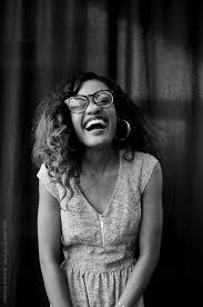 Black And White Photo Woman Smiling Black And White Portrait Of A Young Woman Laughing By Chelsea Victoria Black And White Portraits Happy People Photography Black And White People