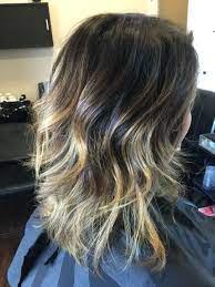 Dark Brown Hair With Blonde Highlights Balayage Ombre Low Maintenance Hair Haarige