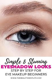 A tiny touch of mauve eyeliner gives the shadow look a nice contrast. Eye Makeup For Beginners Step By Step Looks You Can Easily Pull Off