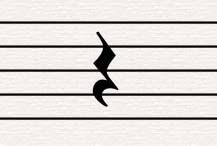 To draw the quarter rest draw the right side of a letter r omitting the vertical or start with a number 2 but pull the horizontal line down on the right. Rests Music Theory Academy