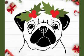 Download Christmas Pug Svg Graphic By Babygnom Creative Fabrica