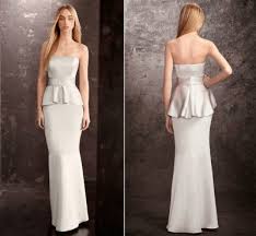 White By Vera Wang Sterling Peplum Bridesmaid Dress Peplum Bridesmaid Dresses Peplum Wedding Dress Vera Wang Bridesmaid Dresses