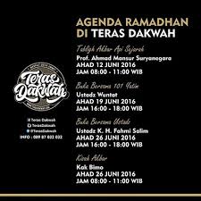 Pernik Jogja Memang Istimewa Agenda Ramadhan Di Teras Dakwah 1437 H