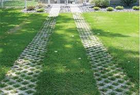 Grass Block Ribbon Driveway Driveway Landscaping Garden Paths Grass Pavers Driveway