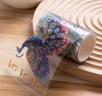 Chinese Style Peacock Series PET Decorative Washi Tape, Waterproof * for  Art Journaling, 1 Roll, Multipurpose Craft Stationery for Themed Decor and  ...