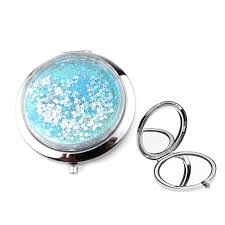 sparkle glitter pact mirror withs