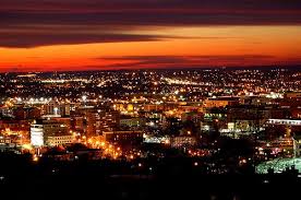 Sunset Over Birmingham Alabama From Vulcan Park And Museum Atop Red Mountain Birmingham Skyline Birmingham Skyline