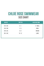 chloe rose size chart south beach swimsuits