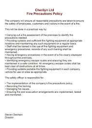 Fire risks are identified and controlled a fire risk assessment is completed and reviewed regularly or if work areas change findings are implemented, so far as. What Is Fire Safety Policy