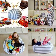 Stuffed Animal Storage Bean Bag Chair 61cm Portable Kids Toy Organizer Play Mat Clothes Home Organizers 10pcs Ooa3879