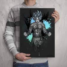 Maybe you would like to learn more about one of these? Amazon Com Dragon Ball Goku Tattooed Signed Colour Art Print Poster By Professional Manga Anime Artist With A Love For Dbz Super And Tattoos Handmade Products