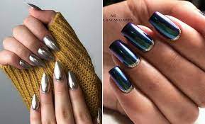 The chrome effect is created by buffing a special powder across specific nail polish, the powder is pictured above. 45 Cool Ways To Rock Chrome Nails In 2021 Stayglam