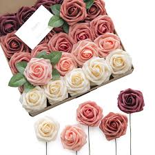 Cascading wedding bouquets cascade bouquet diy wedding flowers bride bouquets bridal flowers flower bouquet wedding floral bouquets purple wedding silk flowers. Amazon Com Ling S Moment Artificial Flowers Burgundy Ombre Colors Foam Rose 5 Tones For Diy Wedding Bouquets Centerpieces Arrangments Decorations 25pcs Kitchen Dining