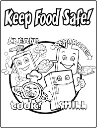 Keep Food Safe Rules For Kids Coloring Pages Food Safety