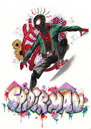 Things to draw when bored. Artstation Traditional Art Spider Men Arsen Syromyatnikov