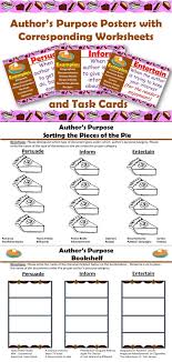 Author S Purpose Posters With Corresponding Worksheets Authors Purpose Author S Purpose Examples Authors Purpose Anchor Chart