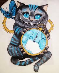 cheshirskij kot alisa v strane chudes alisa v zazerkale kot totemy zhivotnyh risunki illyustracii