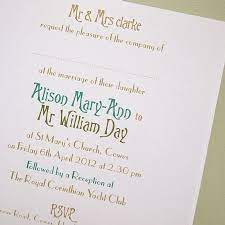 Inside Of The Art Nouveau Wedding Invitation Wedding Invitation Wording Examples Addressing Wedding Invitations Wedding Invitations