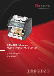 The cassida 3300 counterfeit money detector features infrared detection, magnetic detection, color spectrum analysis and shows. Datasheet Manualzz