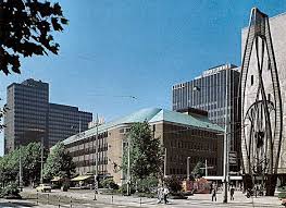 Coolsingel Bijenkorf En Abn Amro Bank 1972 Rotterdam Nederland Stad