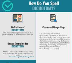 A division into two contrasting parts or. Correct Spelling For Dichotomy Infographic Spellchecker Net