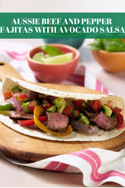 Complete nutrition information for 3 tacos aussie steak tacos from outback including calories, weight watchers points, ingredients and allergens. Australian Beef And Pepper Fajitas With Avocado Salsa Vegetarian Tacos Recipes Stuffed Peppers Australian Beef