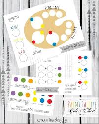 Paint Palette Color Wheel Mama Miss Art Handouts Art Lessons Printable Art Lessons