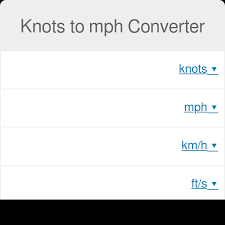 The speed in miles per hour is equal to the knots multiplied by 1.150779. Knots To Mph Converter Formulas Wind Speed Chart