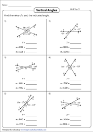 | meaning, pronunciation, translations and examples. Vertical Angles Worksheets
