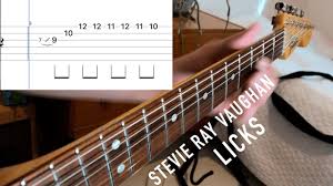 Blues Guitar Srv Inspired Licks With Tabs Youtube