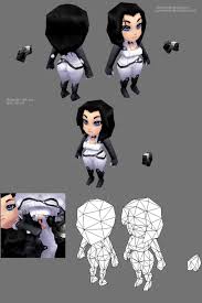 Mass Efffect Chibi Style 3d Models Low Poly Character Character Design 3d Character