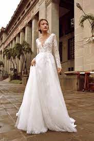 25 winter wedding guest dresses for every kind of ceremony. Mercury Vintage Wedding Dress With Long Sleeve Vneck Open Back Long Sleeve Bridal Dresses Winter Wedding Gowns Bridal Dresses Vintage