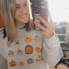 Pumpkin Sweatshirt, Halloween Sweatshirt, Screenprinted Sweatshirt