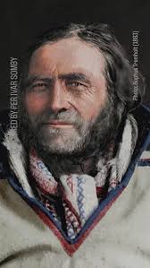 The Norwegian painter, Wilhelm Otto Peters, working