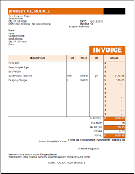 ms excel jewelry invoice template format in 2019 year planner