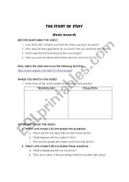 Story Of Stuff Worksheet Answers Nidecmege