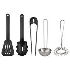 Kitchen wise you may easily become overwhelmed by the sheer amount of available utensils, all aimed at different and specific tasks. Duktig 5 Piece Toy Kitchen Utensil Set Multicolour Ikea
