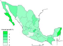 Map Of Population Change In Mexico 2000 2010 Geo Mexico